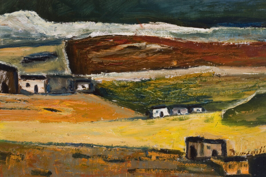 Landschaft der Karoo, Halbwüste in Südafrika, F. Domscheit, 1963, Copyright: Litauisches Nationales Kunstmuseum