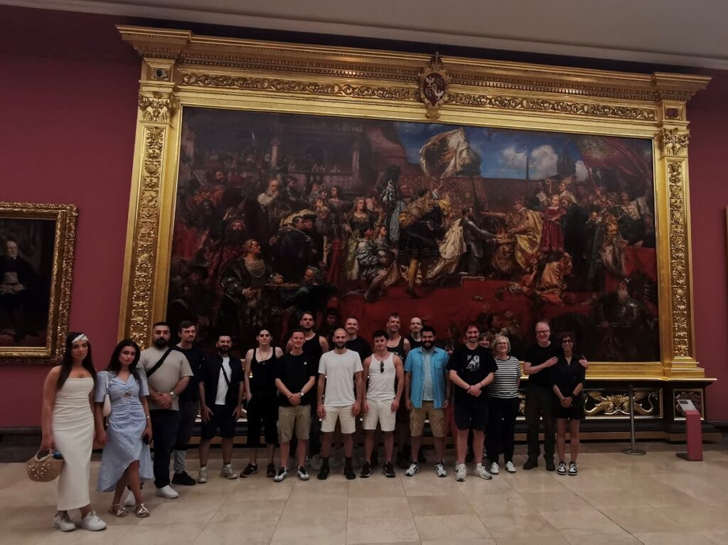 Vor der Preußischen Huldigung von Jan Matejko im Nationalmuseum Krakau