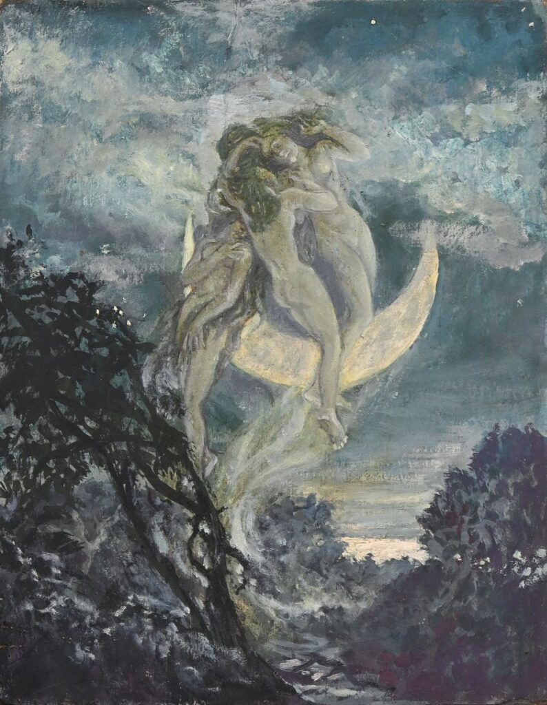 Richard Pfeiffer, Drei Nymphen mit der Mondsichel, um 1910 (Detail) © Ostpreußisches Landesmuseum